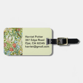 ウィリアム・モリス・ガーデン・リリー壁紙 ラゲッジタグ