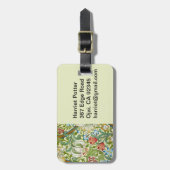 ウィリアム・モリス・ガーデン・リリー壁紙 ラゲッジタグ (正面縦)