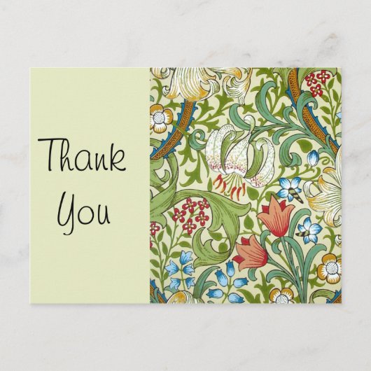 ウィリアム・モリス・ガーデン・リリー素晴らし壁紙 ポストカード (正面)