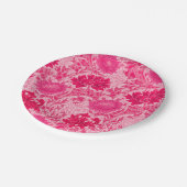 ウィリアム・モリス・キクズ、明るい赤紫色・ピンク ペーパープレート (アングル)