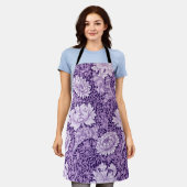 ウィリアム・モリス・キク・パープル エプロン (着用した状態)