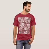 ウィリアム・モリス・キク・マルーン Tシャツ (正面フル)