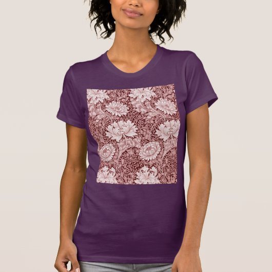 ウィリアム・モリス・キク・マルーン Tシャツ (正面)