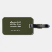 ウィリアム・モリス キク 花 モチーフ ゴールド イエロー ラゲッジタグ (裏面横)