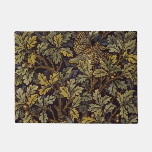 ウィリアム・モリス – キジ鳥の木の植物学 ドアマット (正面)