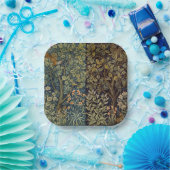 ウィリアム・モリス – キジ鳥の木の植物学 ペーパープレート (パーティー)