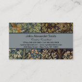 ウィリアム・モリス – キジ鳥の木の植物学 名刺 (裏面)