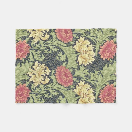 ウィリアム·モリス·キュク·ヴィンテージ·アート フリースブランケット (正面(横))