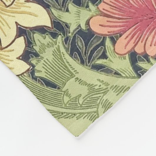 ウィリアム·モリス·キュク·ヴィンテージ·アート フリースブランケット (角)