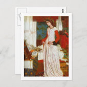 ウィリアム・モリス – クイーン・グインヴェア ポストカード (正面/裏面)