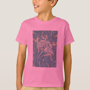 ウィリアム・モリス クラシックチューリップ ブルー フラワー Tシャツ