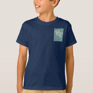 ウィリアム・モリス クラシックチューリップ ブルー フラワー Tシャツ