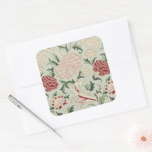 ウィリアム・モリス・クレイフローラプレラファエリートヴィンテージ スクエアシール (封筒)