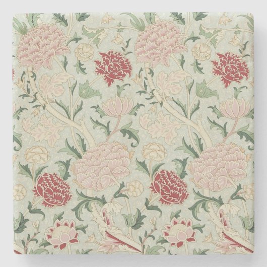 ウィリアム・モリス・クレイフローラプレラファエリートヴィンテージ ストーンコースター (正面)