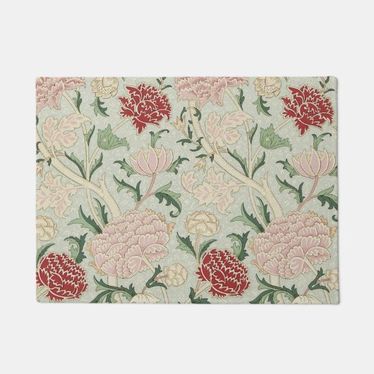 ウィリアム・モリス・クレイフローラプレラファエリートヴィンテージ ドアマット (正面)