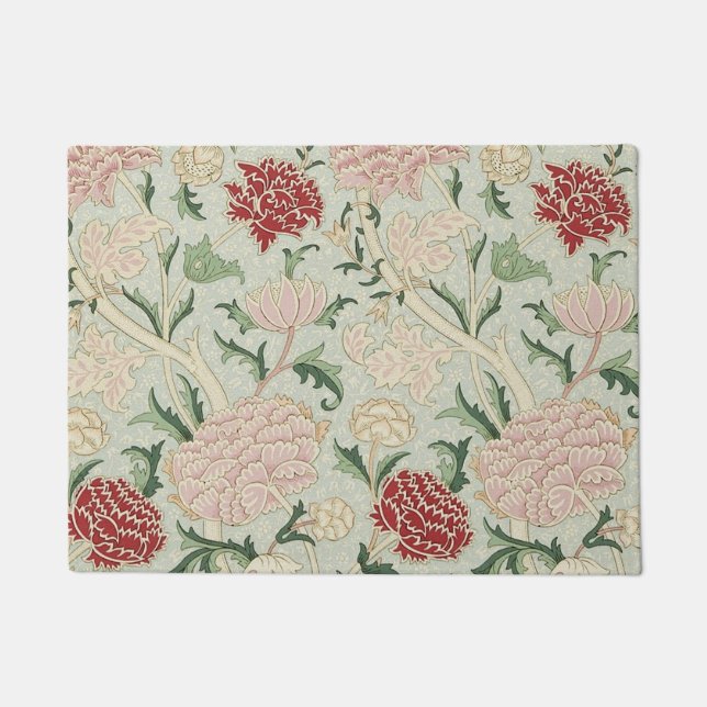 ウィリアム・モリス・クレイフローラプレラファエリートヴィンテージ ドアマット (正面)