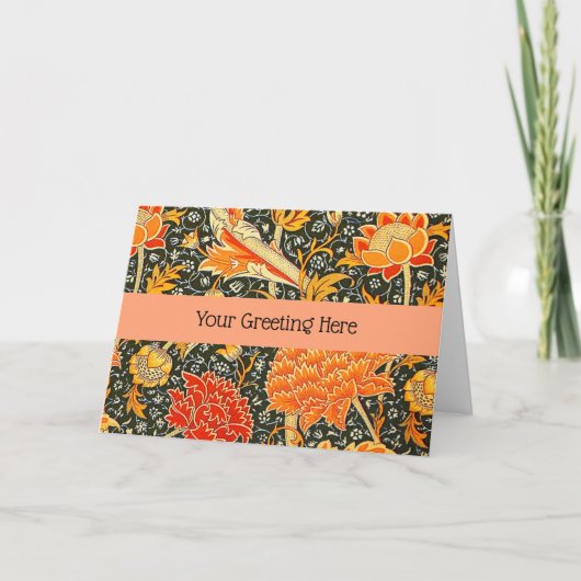 ウィリアム・モリス クレイワールペーパー パターン サンキューカード (正面)