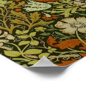 ウィリアム・モリス – クレー繊維デザイン ポスター (角)