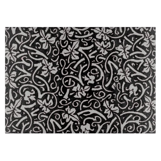 ウィリアム・モリス・グラフェビンつる植物リーフ・パターン カッティングボード (正面)