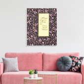 ウィリアム・モリス・グラフェビンつる植物リーフ・パターン キャンバスプリント (インサイチュ (リビング))