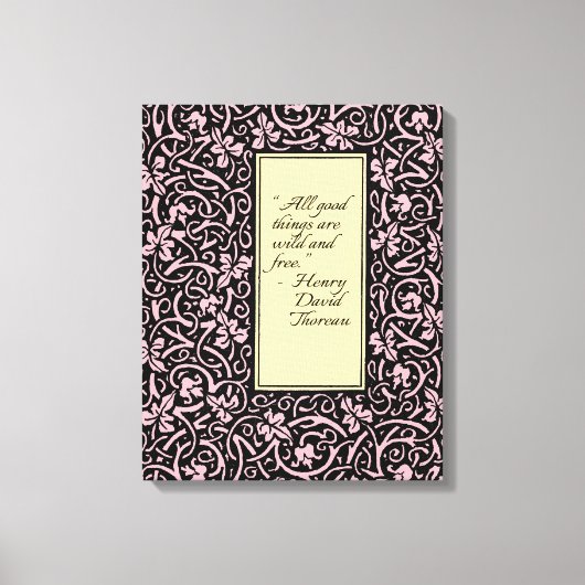 ウィリアム・モリス・グラフェビンつる植物リーフ・パターン キャンバスプリント (正面)