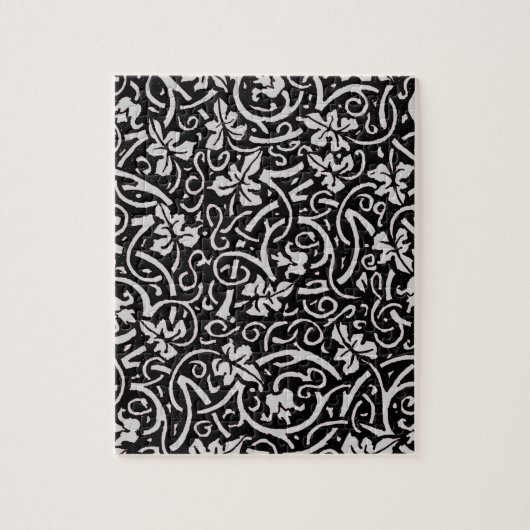 ウィリアム・モリス・グラフェビンつる植物リーフ・パターン ジグソーパズル (縦)