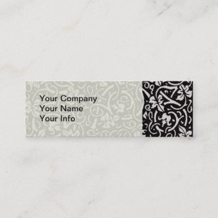 ウィリアム・モリス・グラフェビンつる植物リーフ・パターン スキニー名刺