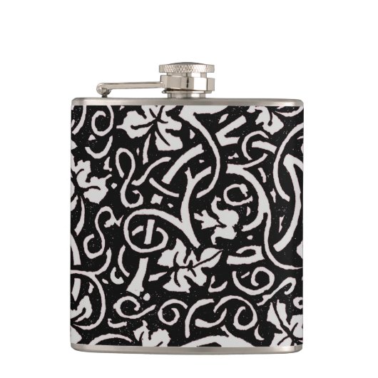 ウィリアム・モリス・グラフェビンつる植物リーフ・パターン フラスク (正面)