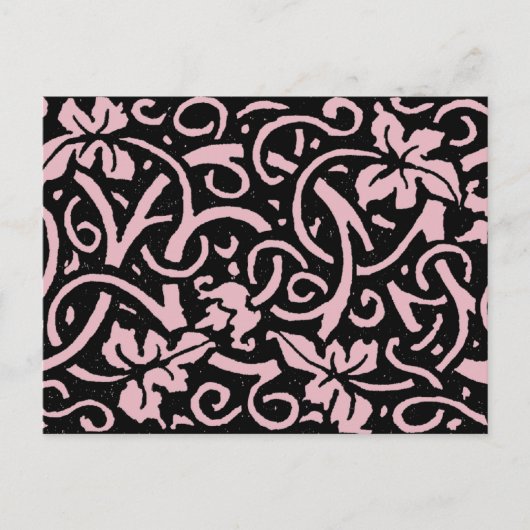 ウィリアム・モリス・グラフェビンつる植物リーフ・パターン ポストカード (正面)