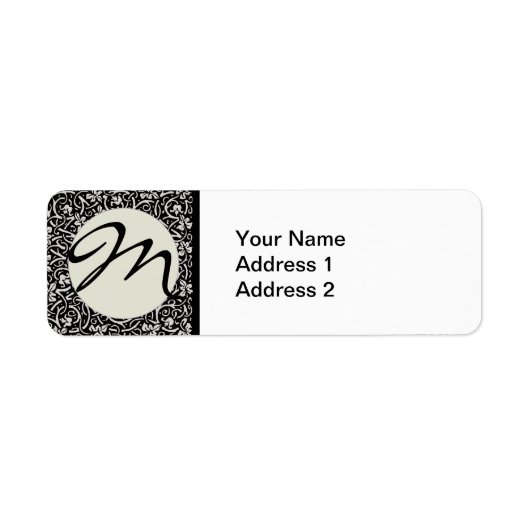 ウィリアム・モリス・グラフェビンつる植物リーフ・パターン ラベル (正面)