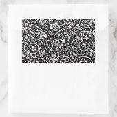 ウィリアム・モリス・グラフェビンつる植物リーフ・パターン 長方形シール (バッグ)