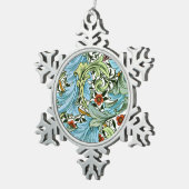 ウィリアム・モリス – グランビル、有名なデザイン、 スノーフレークピューターオーナメント (右)