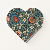 ウィリアム・モリス・グリーン花柄 ノートブック (裏面)