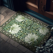 ウィリアム・モリス・グリーン・パーペネルヴィンテージパターン ドアマット