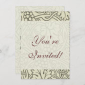 ウィリアム・モリス・グレープビーネのセージ壁紙 招待状 (正面/裏面)