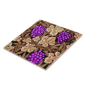 ウィリアム・モリス・グレープベン、ブラウン、パープル タイル (側面)