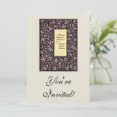 ウィリアム・モリス グレープヴァイン 葉の模様 招待状 (スタンド正面)