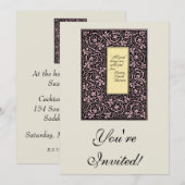 ウィリアム・モリス グレープヴァイン 葉の模様 招待状 (正面/裏面)