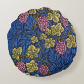 ウィリアム・モリス・グレープヴィン(ワインつる植物)パターン ラウンドクッション (裏面)