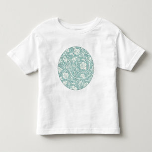 ウィリアム・モリス グレープ柄 タールブルー・ターコイズブルー トドラーTシャツ