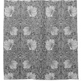 ウィリアム・モリス、グレー・インペリアル、ウィリアム、アールヌーボー シャワーカーテン (正面)