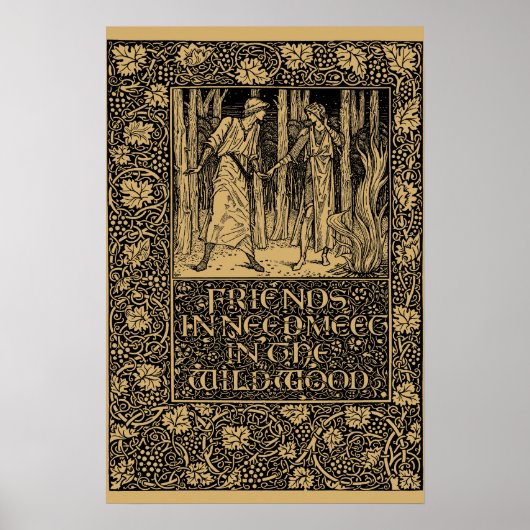 ウィリアム・モリス ケルムスコットプレス ページ 1896 ポスター (正面)