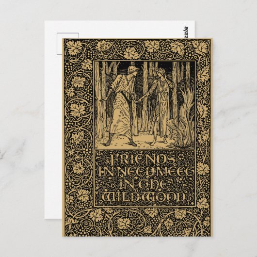 ウィリアム・モリス ケルムスコット・プレス 1896年 ポストカード (正面/裏面)