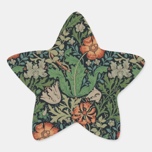 ウィリアム・モリス・コンプトン壁紙クラシック 星シール (正面)
