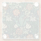 ウィリアム・モリス・コンプトン・フローラアールヌーボー・パターン ガラスコースター (裏面)