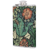 ウィリアム·モリス·コンプトン·フローラアールヌーボー·パターン フラスク (左)