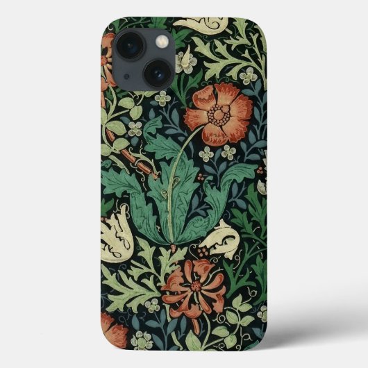 ウィリアム・モリス・コンプトン・フローラアールヌーボー・パターン Case-Mate iPhoneケース (裏面)