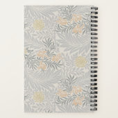 ウィリアム・モリス・コーラル&セージ・ラークスパー・パターン ノートブック (裏面)