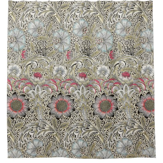 ウィリアム・モリス・コーンクル壁紙フローラ シャワーカーテン (正面)