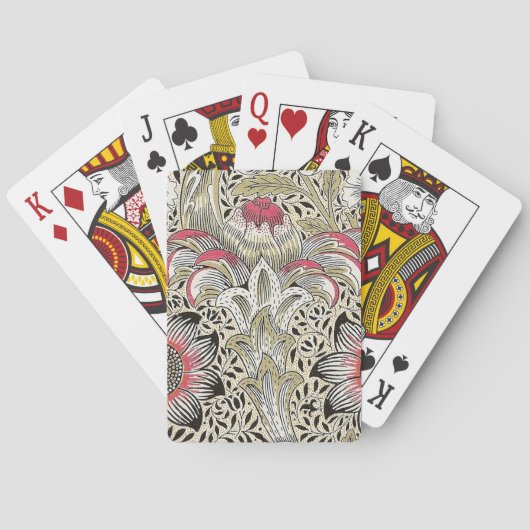 ウィリアム・モリス・コーンクル壁紙フローラ トランプ (裏面)